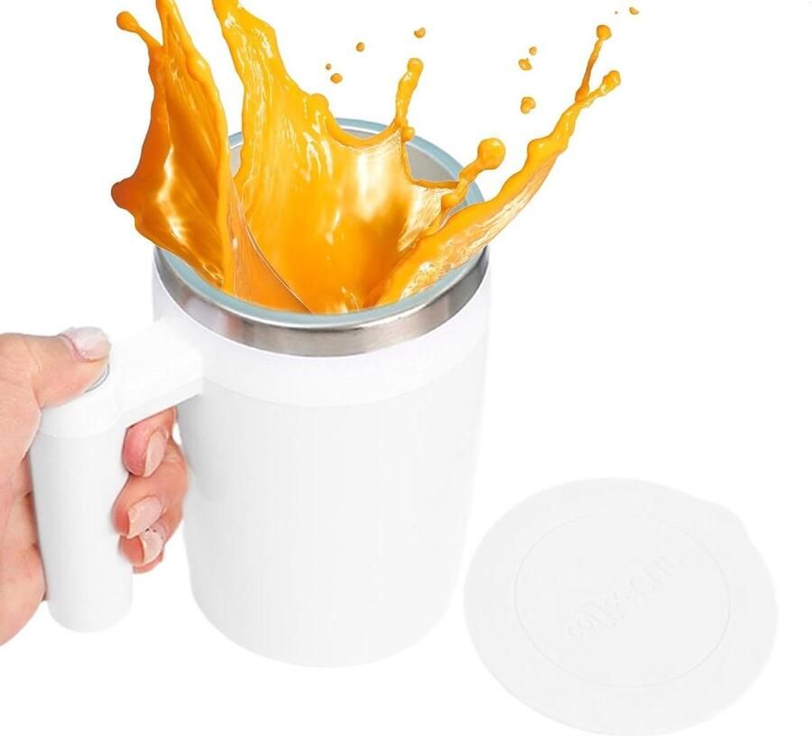 Automatische Roerbeker Magnetische Mixer Dranken Mengen Eén Knop Bediening 380 ml Wit