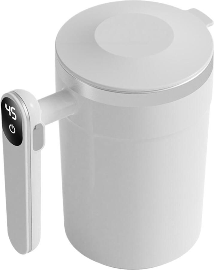 Automatische Roerbeker Reismok Zelf Roerend Koffie Maken Digitale Temperatuurweergave 400 ml Zwart