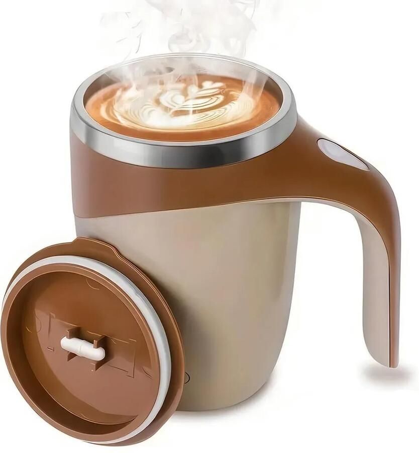 Automatische roestvrijstalen koffiemachine met oplaadbare zelfroerende kop Geschikt voor gebruik op kantoor en thuis
