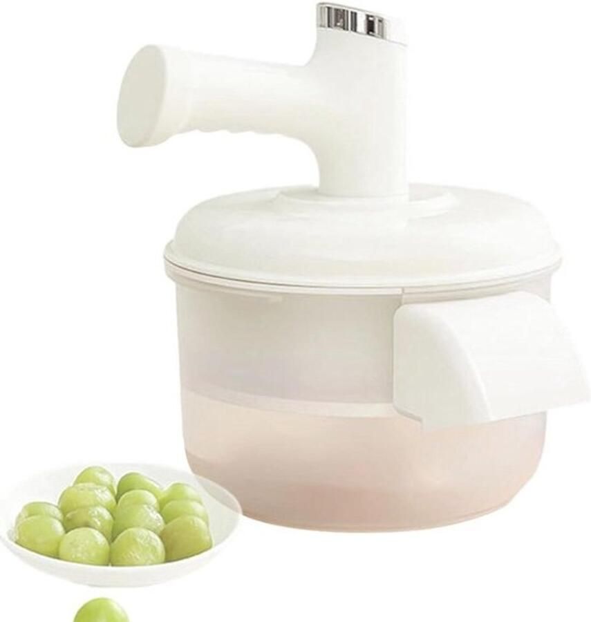 Druiven Schilmachine Klein Fruit Peller Snelle Vruchten Voorbereiding Automatische Werking 20.8 x 25 cm Wit