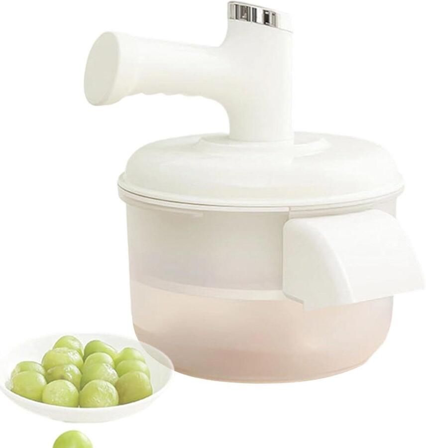 Druiven Schilmachine Apparaat Groenten Voedsel Bereiden Automatische Rotatie 208 x 208 x 25 cm Wit