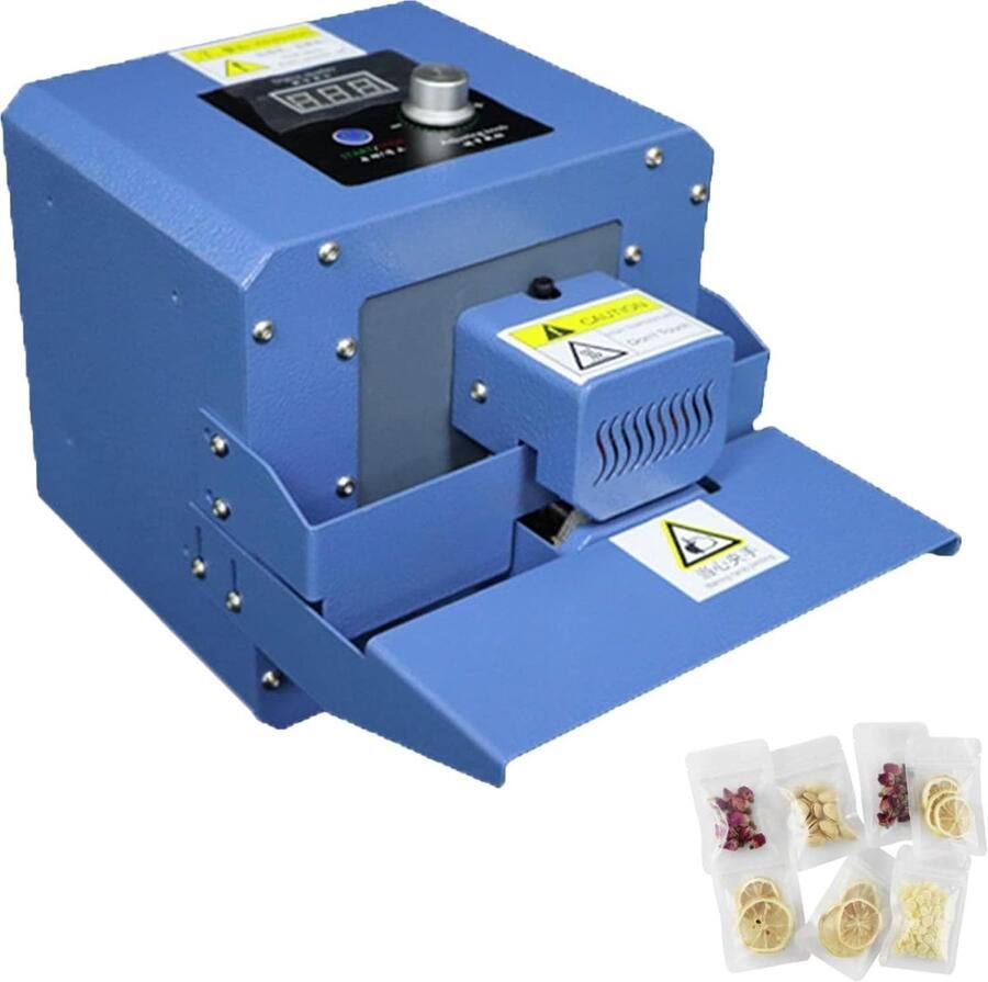 Automatische Sealer Machine Plastic Zegelaar Verpakker Verpakkingen Sluiten Continue Hitte Zegeling 285x188x188mm Zilver