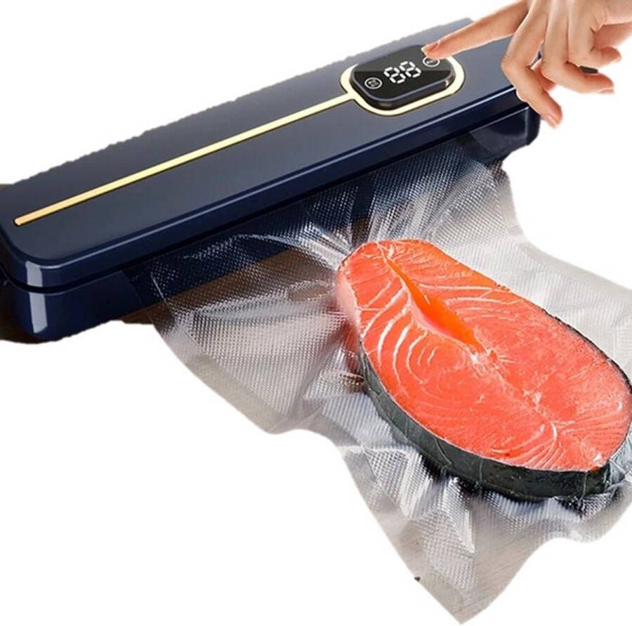 Automatische Vacuümmachine Vacuumeermachine Vacumeermachine foodsaver VacuumSealer Sealapparaat 33x7.5x5.8cm Zwart