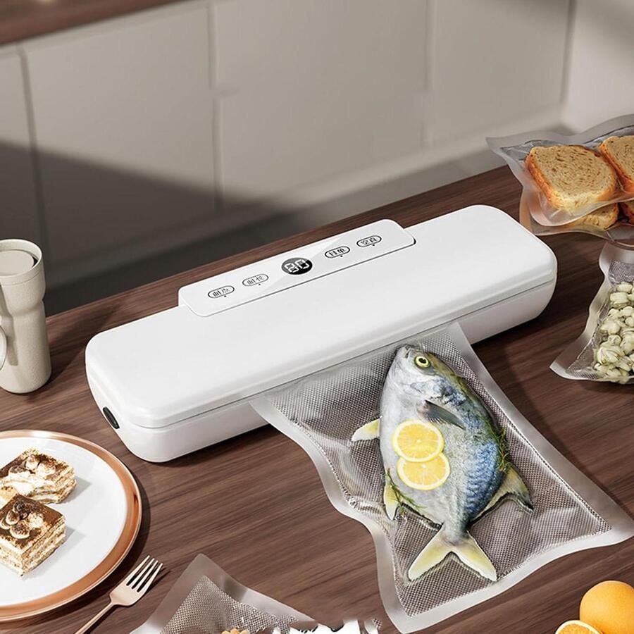 Automatische Vacuümsealer Huishoudelijke Verpakker Voedsel Vers Houden Verlengde Sluiting 30 cm Zwart