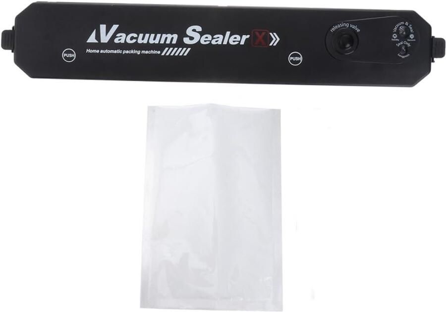 Automatische Vacuümsealer Voedsel Verpakker Vers Houden Eenvoudige Bediening 37 x 7.5 x 5 cm Zwart