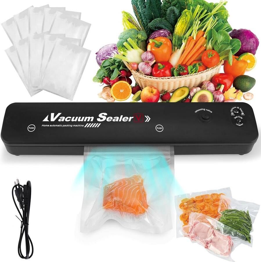 Automatische vacuümsealer voor levensmiddelen Mini vacuummachine voor droog en nat voedsel