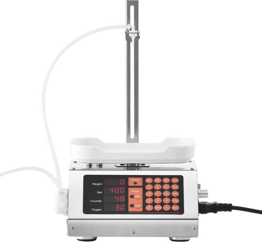 Automatische Vloeistofvulmachine Weegcapaciteit 5-50 G Peristaltische Pomp Digitale Bediening voor Melk Water Wijn en Sojasaus enkele Spuitmond Efficiënt Ontwerp