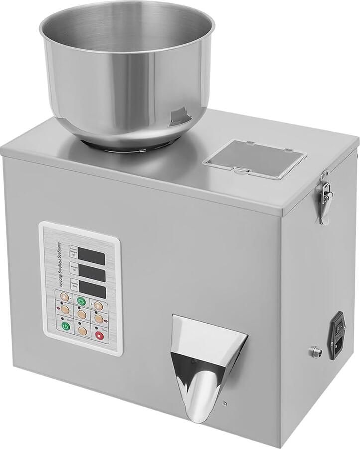 Automatische Vulmachine Pelletpers Doseerder Kleine en Vullen Infrarood Sensor Controle 1-50g Bereik Zilver