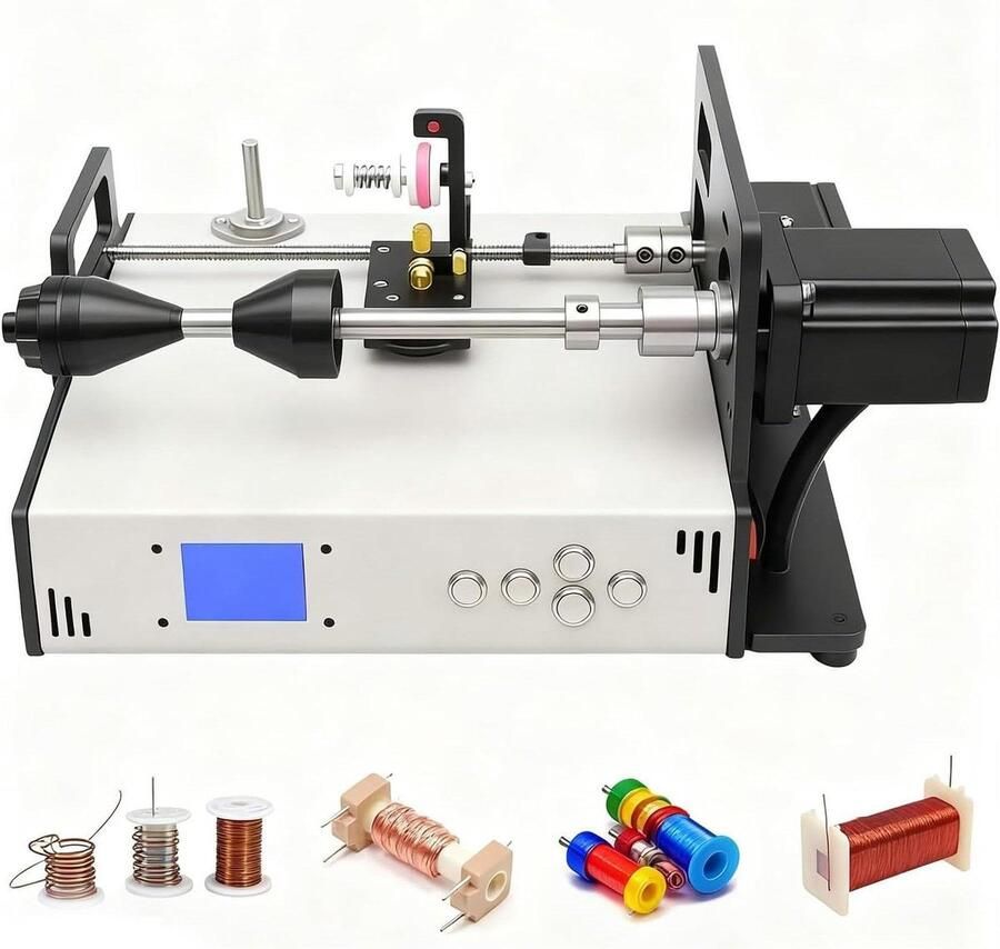 Automatische Wikkelmachine Spoelwikkelapparaat Draad Ordenen Precisie Instelbaar 30x25x25 cm Grijs