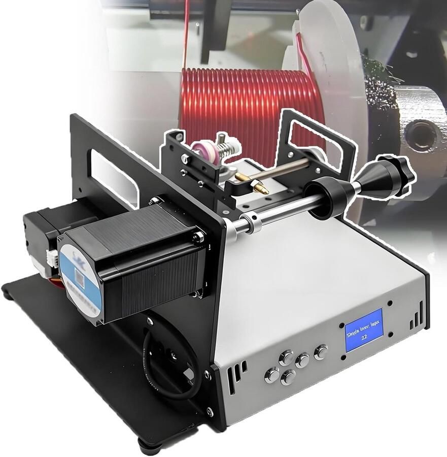 Automatische Wikkelmachine Spoelwikkelapparaat Precisie Wikkelen Automatische Draadgeleiding 10cm Spoel Grijs