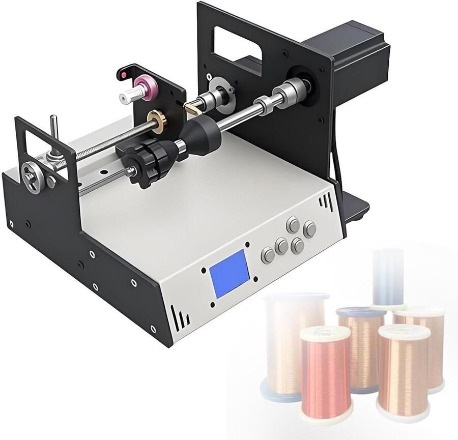 Automatische Wikkelmachine Spoelwikkelmachine Spoelen Wikkelen Intelligent Programma 1200rpm Zwart
