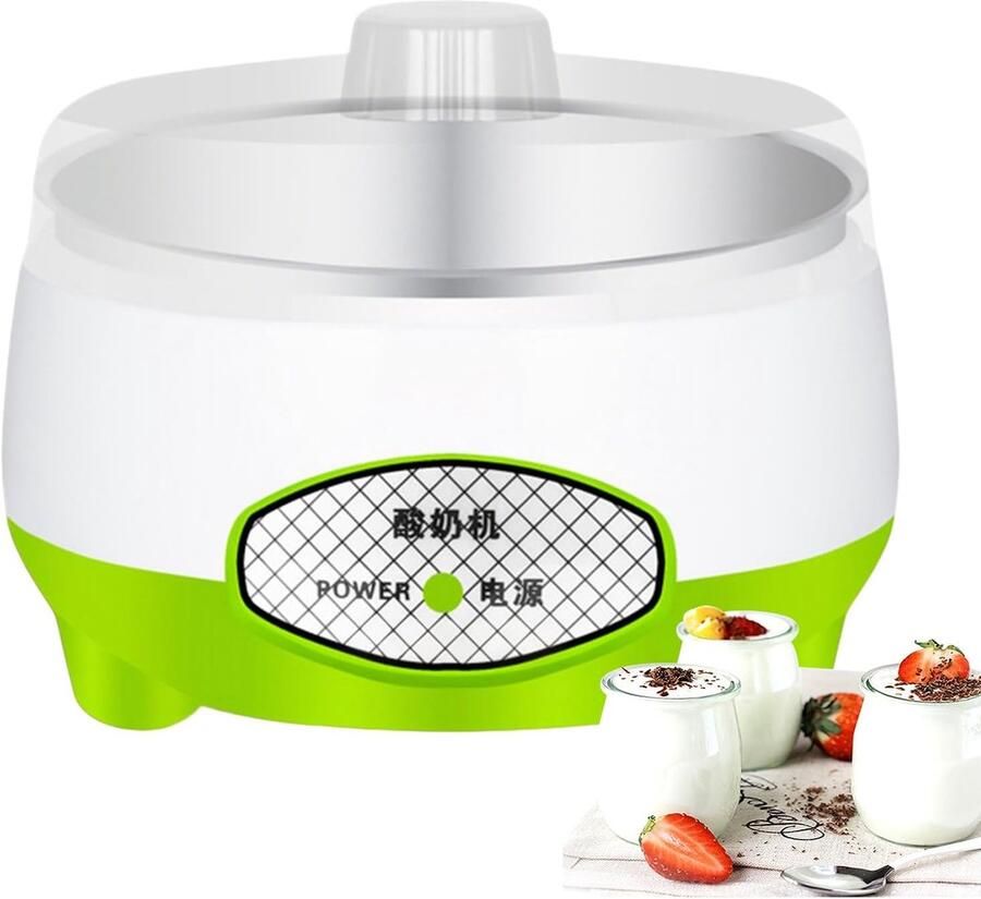 Yoghurtmaker Keukenhulp Fermentatieset Gezond Eten Maken Intelligente Thermostaat 1.2 Liter Groen