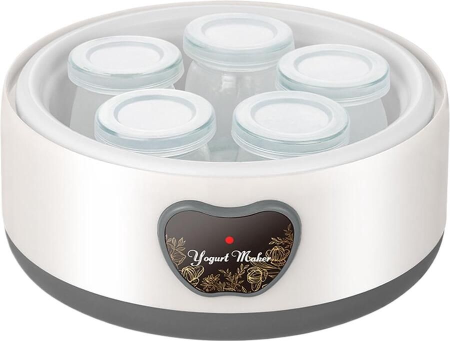 Automatische Yoghurtmaker Yoghurt Pot Incubator Zelf Yoghurt Maken Verbeterde Temperatuurregeling 1.2L Capaciteit Wit