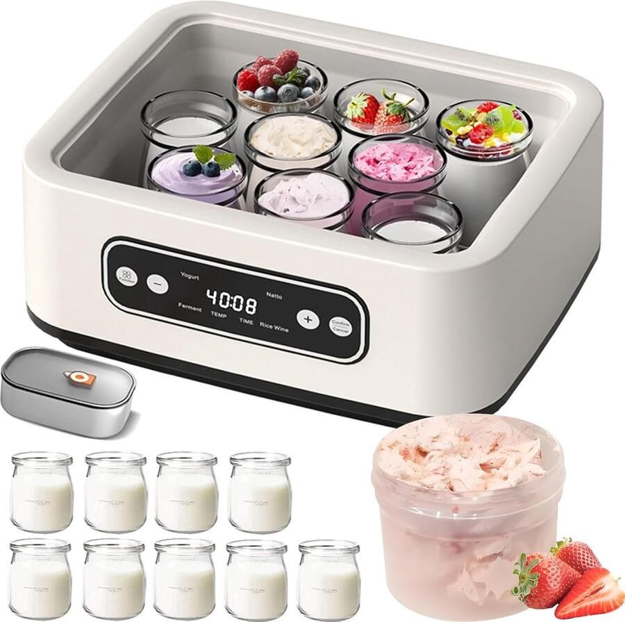 Automatische Yoghurtmaker Zelfgemaakte Zuivel Verse Yoghurt Maken Constante Temperatuur 16 Liter Zilver