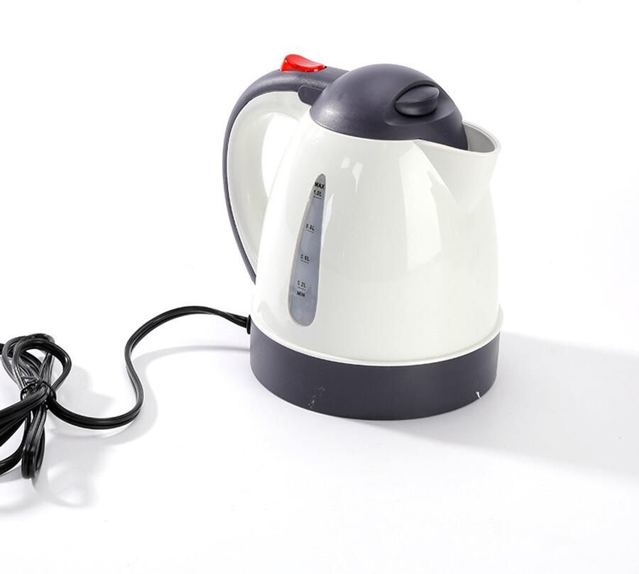 Autowaterkoker 1 liter 12V 150W draagbare reiskoker met sigarettenaansteker aansluiting geschikt voor auto SUV vrachtwagen en camper voor reizen en camping（abrikoos）