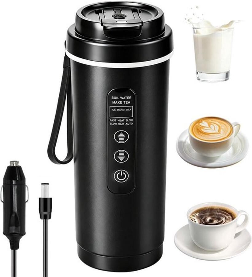 Autowaterkoker 500 ml reiswaterkoker waterkoker voor auto DC 12 V 24 V