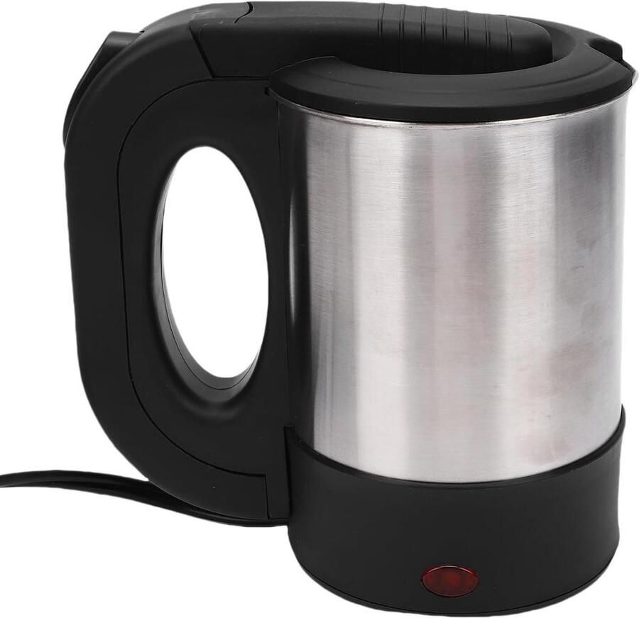 Autoketel Waterkoker Onderweg Koken 12V Aansluiting 500 Ml Zilver Zwart