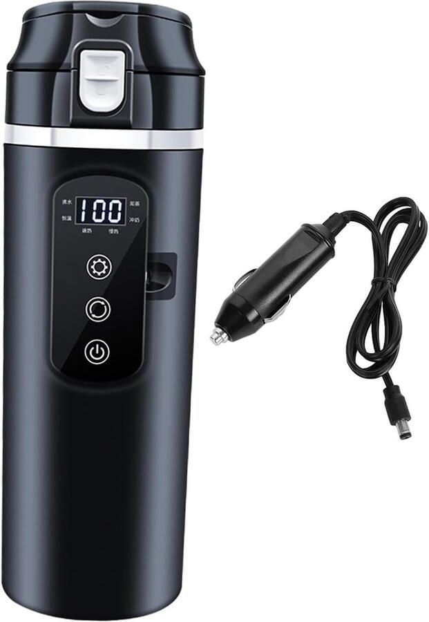 Autowaterkoker Roestvrij Staal 500 ml Draagbare Elektrische Waterkoker voor Auto en Vrachtwagen