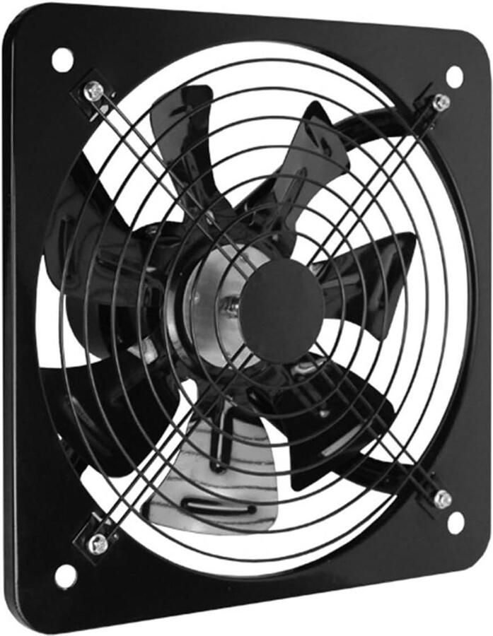 Axiale Afzuigkap Ventilator Keuken Ventilator Lucht Afvoeren 100% Koperen Spoelen 16 inch Zwart