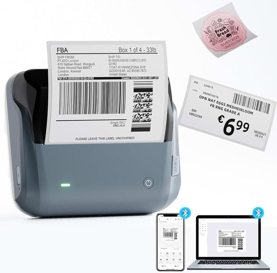 B4 labelprinter met waterdichte etiketten zelfklevend etiketteerapparaat Bluetooth labelprinter