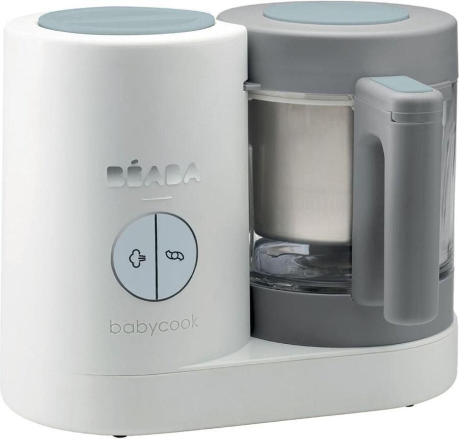 Babyvoedingmaker 4-in-1 Stoomkoker en Blender Glazen Kom RVS Stoommand 1250 ml