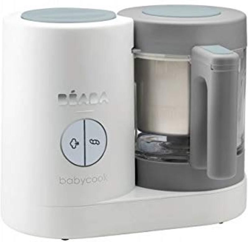 Babyvoedingmaker 4-in-1 Stoomkoker en Blender Glazen Kom RVS Stoommand 1250 ml