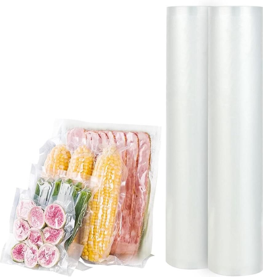 Bags 2 rollen 28 x 600 cm vacuümfolie BPA-vrij kookvast sous-vide