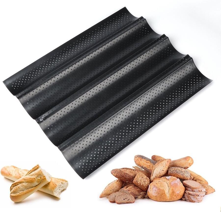 Baguette Bakplaat met Antiaanbaklaag Perfect voor Thuisbakken