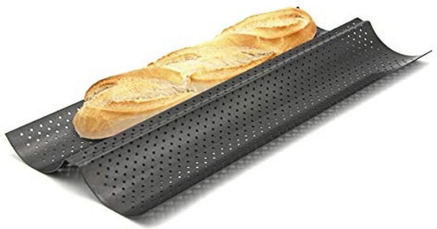 Baguette Bakplaten voor Stokbrood en Pizzarepen 2-delige Antiaanbak Ondergrond