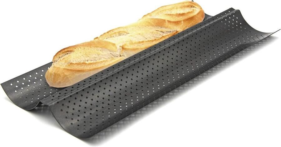 Baguette Bakplaten voor Stokbrood en Pizzarepen 2-delige Antiaanbak Ondergrond