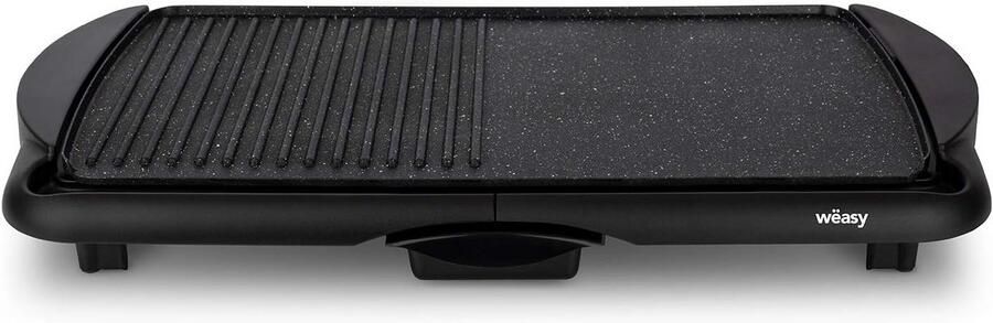 Bak en Grillplaat Elektrische Grill Gezond Koken Antiaanbaklaag 52 x 27 cm Zwart
