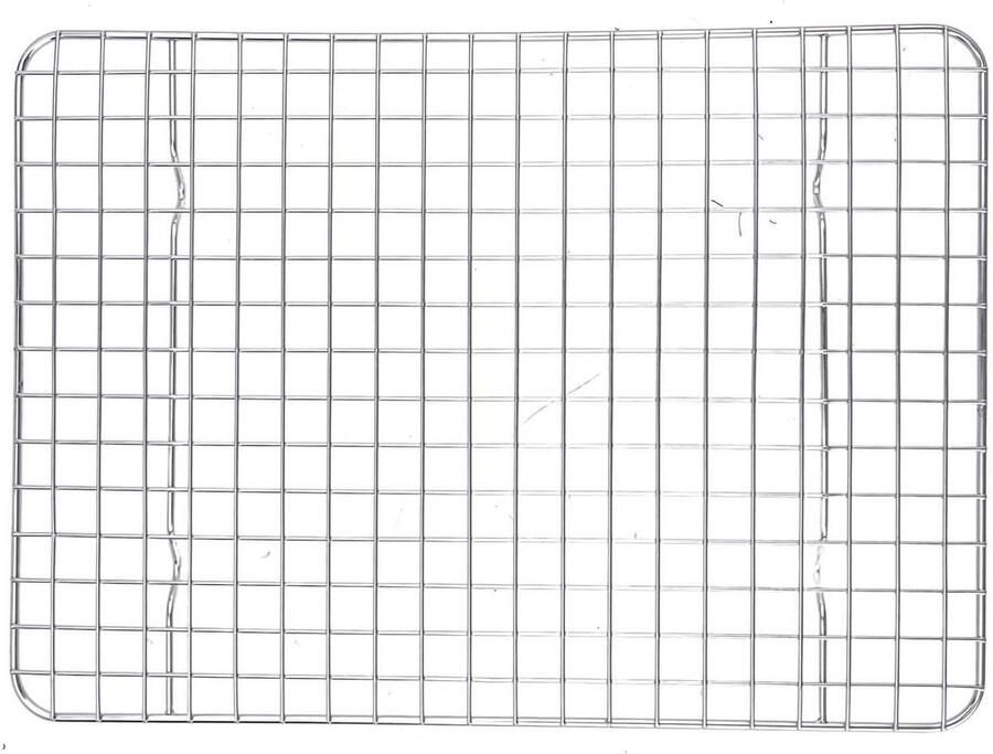 Bak- en koelrek Vierkante grill Oven gebruik Roestvrij staal 216 x 305 cm Zilver