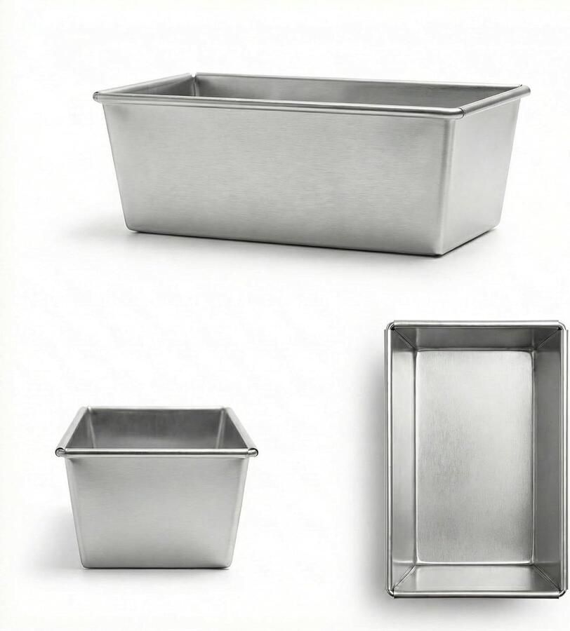 Bakblik Brood Broodvorm Tin Brood Bakken Versterkte Ringen 5 LB Grijs