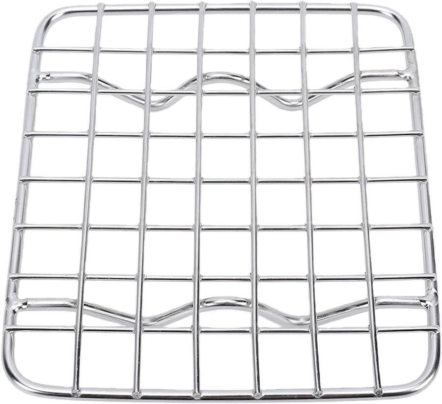 Koelrek Bakken Draadrooster Oven Koken Grillen Drogen Ovenbestendig Roestvrij Staal 115x10x15cm Zilverkleurig