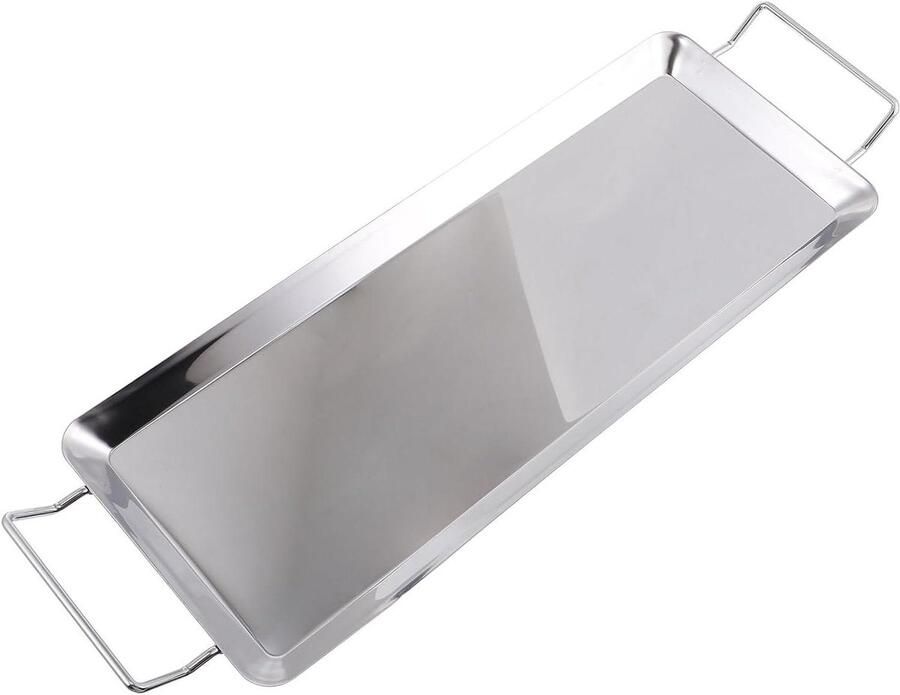 Bakgerei Camping Bakplaat Grillpan Plaat Buiten Koken Anti-aanbaklaag 435 x 145 cm Zilver