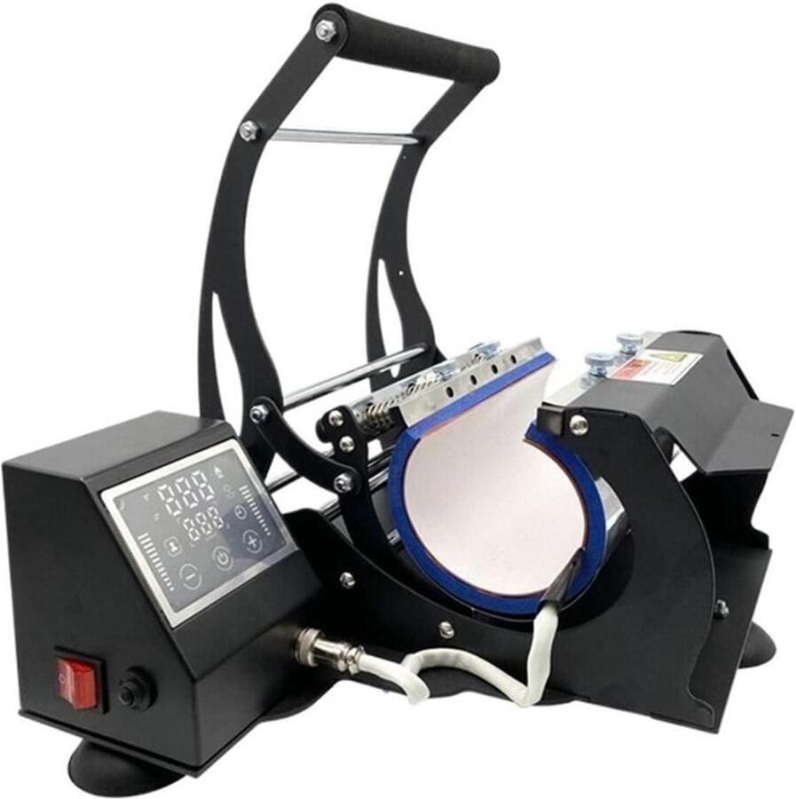 Cup Bakmachine Warmte Transfer Mokken Personaliseren Uniforme Verwarming 22cm Hoog Zwart