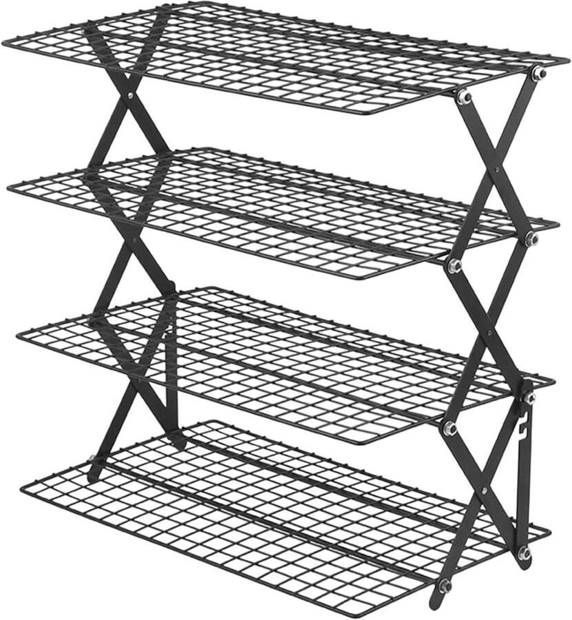 Bakken koelrek Bakplaat lade Brood pizza grillen Stapelbaar opvouwbaar ontwerp 427 x 247 x 45 cm