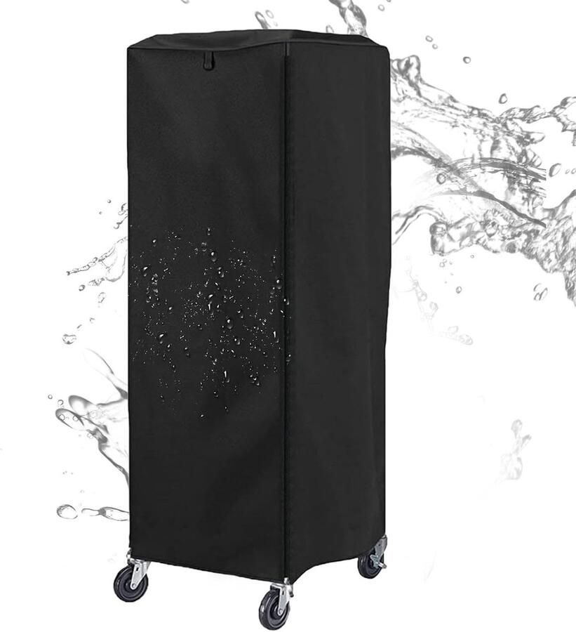 Bakkerij rek Broodrooster bescherming Opslag keuken Waterdicht Oxford doek 59 x 72 x 163 cm Zwart