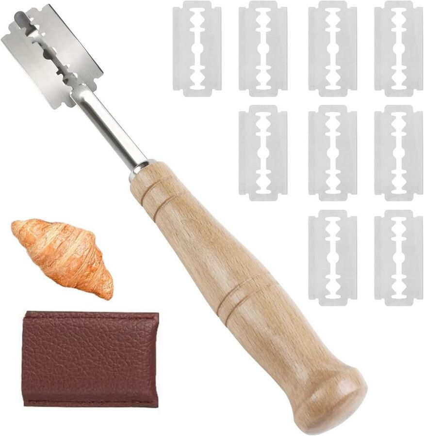 Bakkersmes en Pastaseerapparaat met Lange Handgreep en 10 Messen