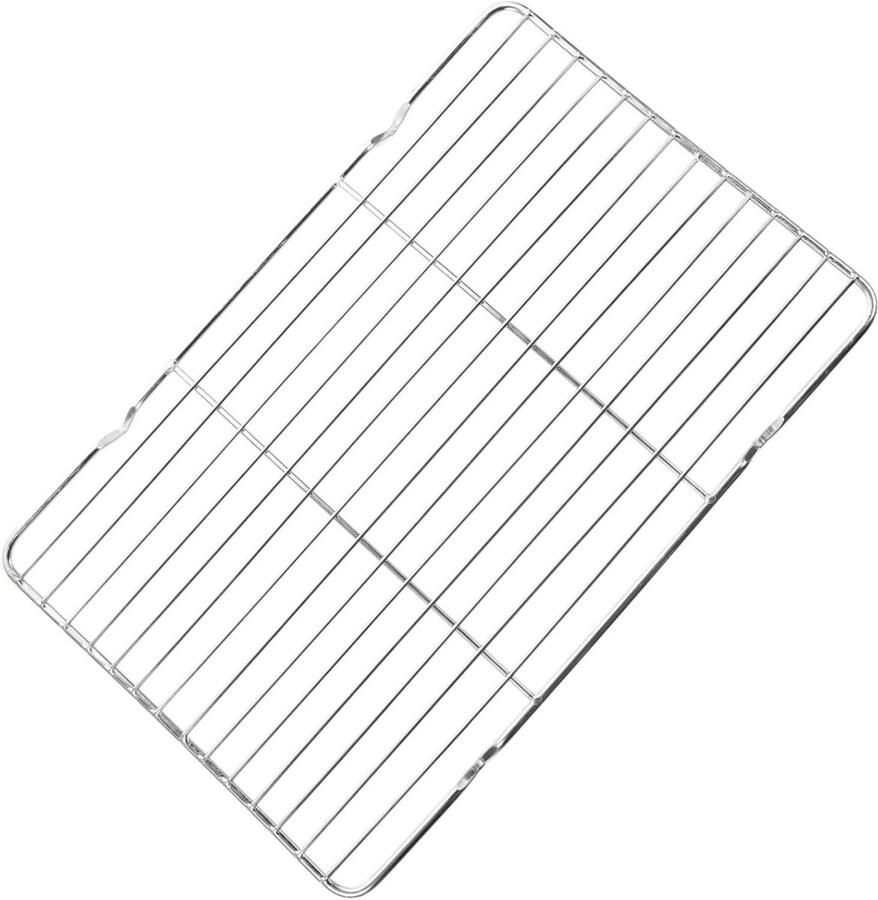 Bakkoelrek Roestvrij Staal Bakaccessoires Keukenhulp Koelen en Grillen Antiaanbaklaag Duurzaam 31 x 20 cm Zilver - Foto 1