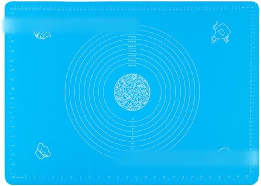 Bakmat Deegmat Keuken Bakken en Koken Antiaanbaklaag 50x70cm Blauw