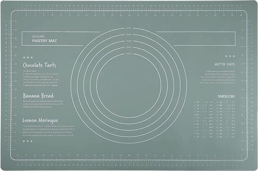 Bakmat Deegmat Oven Koekjes Bakken Antislip Ondergrond 61 x 406 cm Grijs