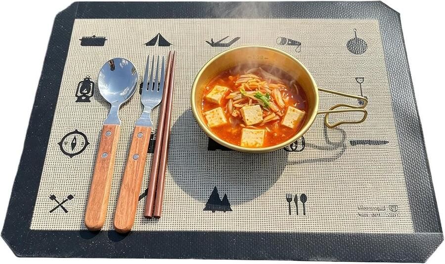 Bakmat Hittebestendig Bakken en Koken Antiaanbaklaag 30x40 cm Grijs
