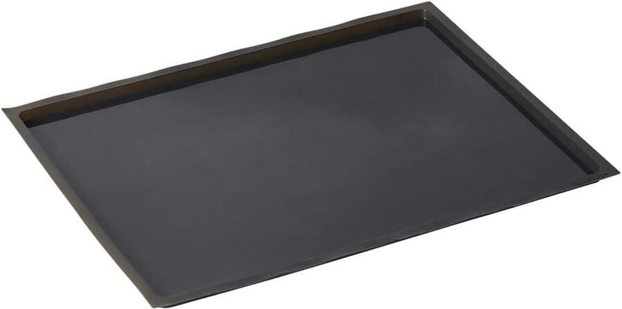 Bakmat met randen Antiaanbak bakplaat Koekjes en gebak BPA-vrij siliconen 40 x 30 cm Zwart