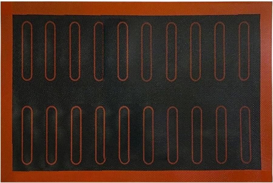 Bakmat Oven Grillmat Siliconen Gezond Koken Geperforeerd Ontwerp Standaard Maat Zwart