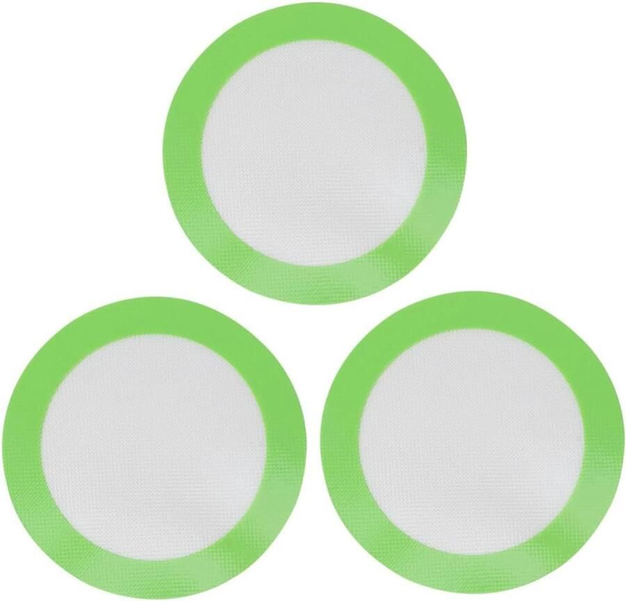 Bakmat Set Antiaanbak Mat Bakken en Grillen Herbruikbaar Materiaal 3 Stuks 20 Cm Groen