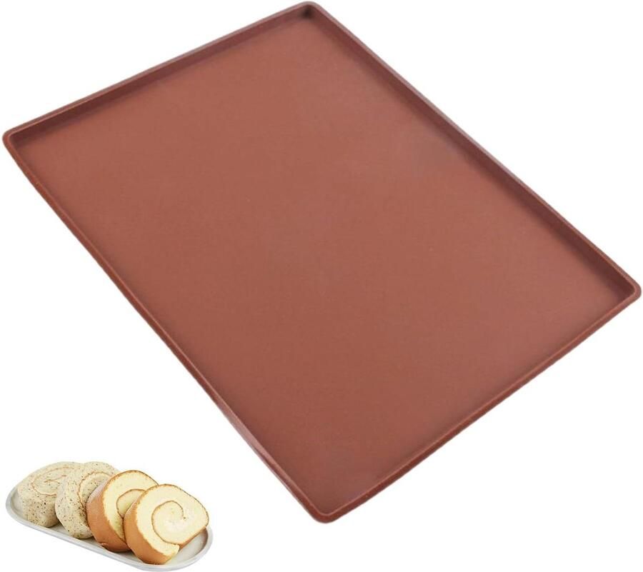Bakmat Silicone Oven Mat Bakken en Koken Non-stick Coating 20x25 cm Grijs
