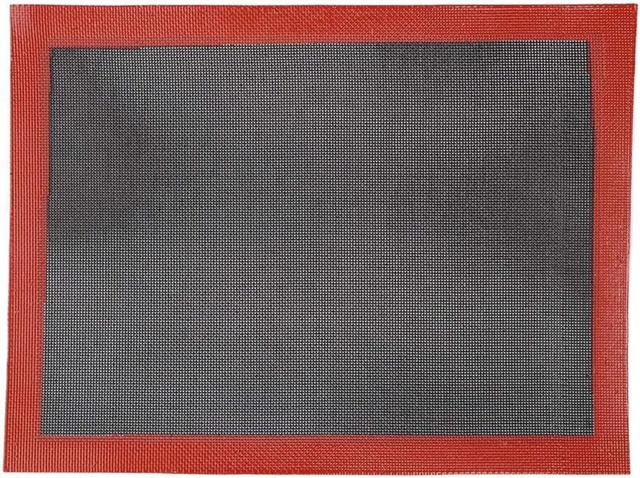 Bakmat Siliconen Bakplaat Mat Brood Bakken Geperforeerd Anti-aanbak 40 x 30 cm Zwart