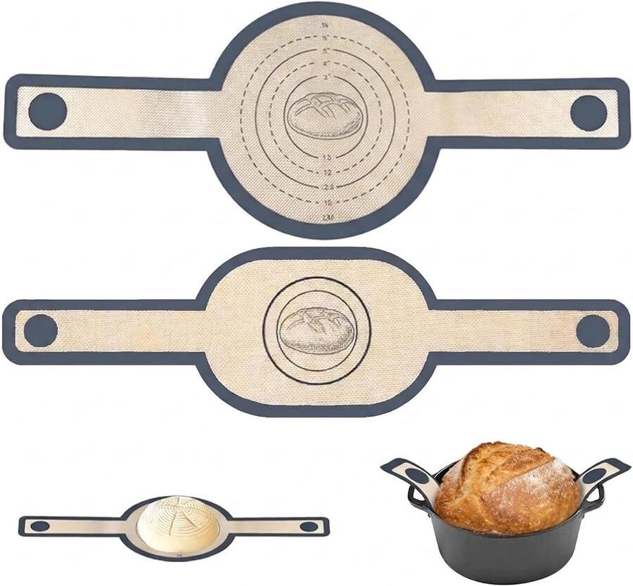 Bakmat Siliconen Brood Bakplaat Oven Gebruik Met Lange Handgrepen 2 Stuks