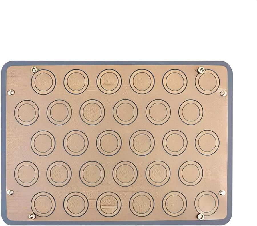 Bakmat Siliconen Kookmat Bakplaat Bakken en Koken Hittebestendig Antislip 42 x 30 cm Grijs